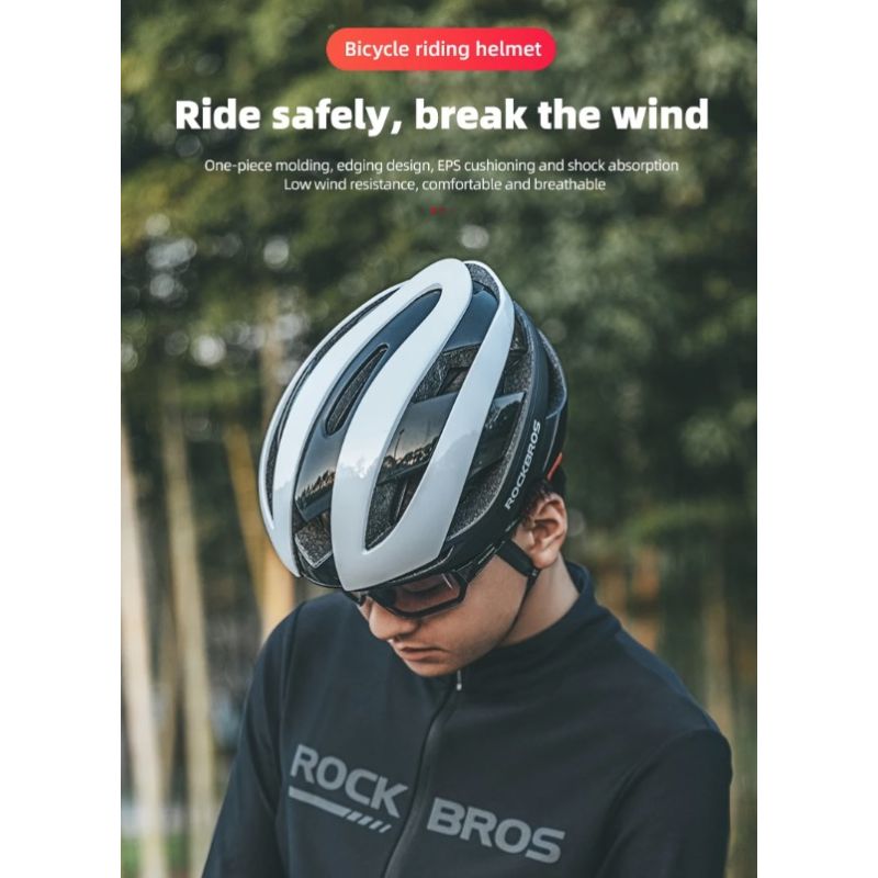 ROCKBROS Fahrradhelm Radfahren Ultraleichter Rennradhelm MTB Rollerhelm Kappen Motorradhelm