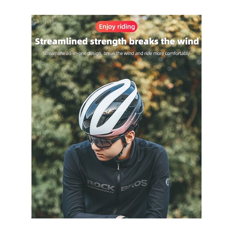 ROCKBROS Fahrradhelm Radfahren Ultraleichter Rennradhelm MTB Rollerhelm Kappen Motorradhelm