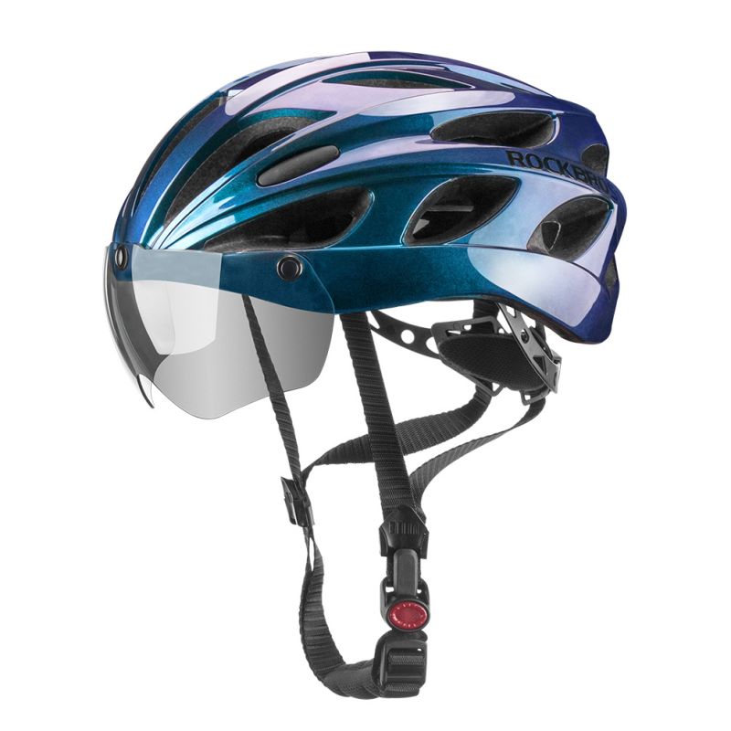 ROCKBROS Fahrradhelm EPS Integral geformter atmungsaktiver Fahrradhelm Brillenglas Aero MTB Rennradhelm