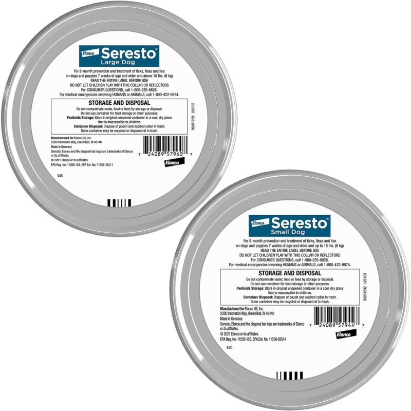 Seresto Halsband zur Behandlung und Vorbeugung von Flöhen und Zecken, vom Tierarzt empfohlen für große Hunde, 8 Monate Schutz