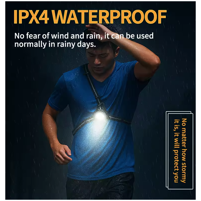 Outdoor Night Running Lights LED Chest Light Back Warning Light 90° Adjustable Beam Angle Waterproof Ultra Bright SafetyLamp 