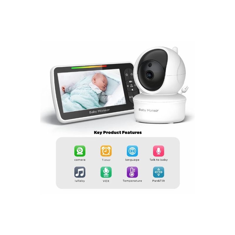 5 zoll Baby Monitor mit Kamera SM650 Mutter Kinder kinder Kam Tragbare Video Monitor