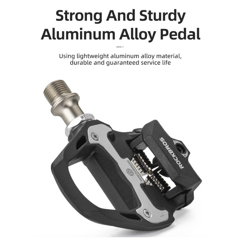 ROCKBROS SPD-SL Radfahren Rennrad Fahrrad Selbstsichernde Pedale Ultraleichte Aluminiumlegierung 2 Fahrradpedal mit abgedichtetem Lager