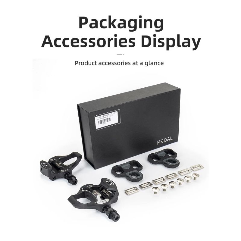 ROCKBROS SPD-SL Radfahren Rennrad Fahrrad Selbstsichernde Pedale Ultraleichte Aluminiumlegierung 2 Fahrradpedal mit abgedichtetem Lager