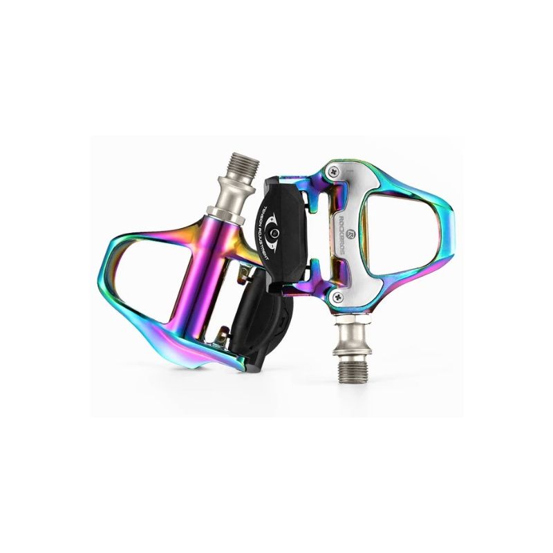 ROCKBROS SPD-SL Radfahren Rennrad Fahrrad Selbstsichernde Pedale Ultraleichte Aluminiumlegierung 2 Fahrradpedal mit abgedichtetem Lager