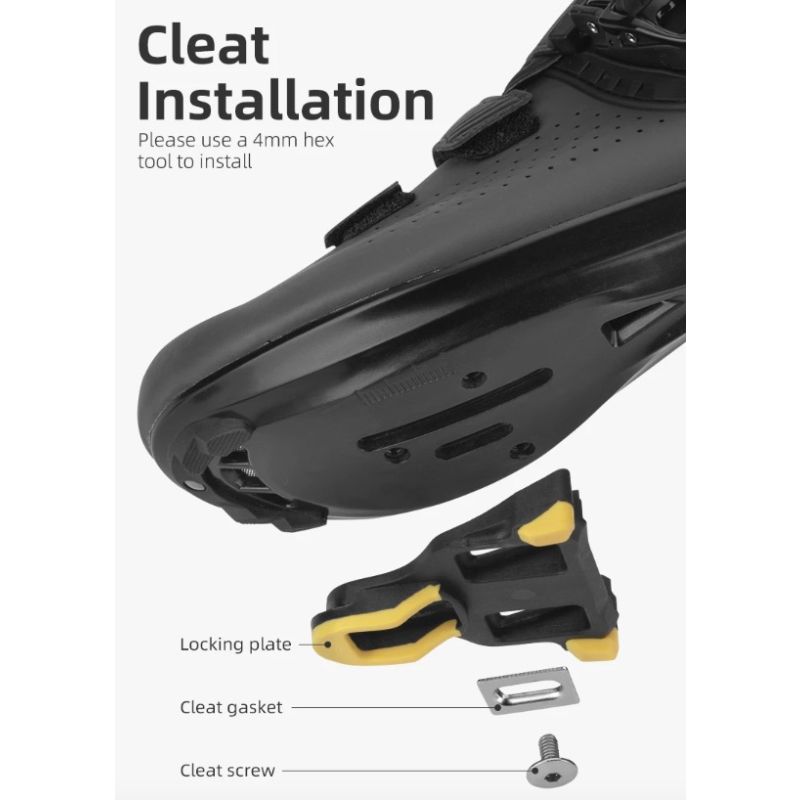 ROCKBROS SPD-SL Radfahren Rennrad Fahrrad Selbstsichernde Pedale Ultraleichte Aluminiumlegierung 2 Fahrradpedal mit abgedichtetem Lager