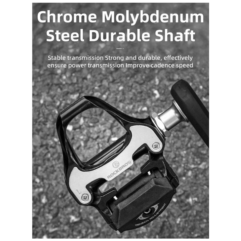 ROCKBROS SPD-SL Radfahren Rennrad Fahrrad Selbstsichernde Pedale Ultraleichte Aluminiumlegierung 2 Fahrradpedal mit abgedichtetem Lager