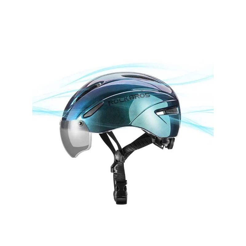 ROCKBROS Fahrradhelm, Radfahren, LED-Licht, wiederaufladbar, Fahrradhelm, Mountainbike, Rennrad, Helm, Sport, sicherer Hut