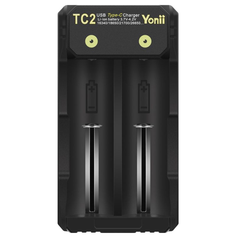 TC2 USB Typ-c Ladegerät Li-Ionen-Akku 3,7 V-4,2 V 18650/16340/21700