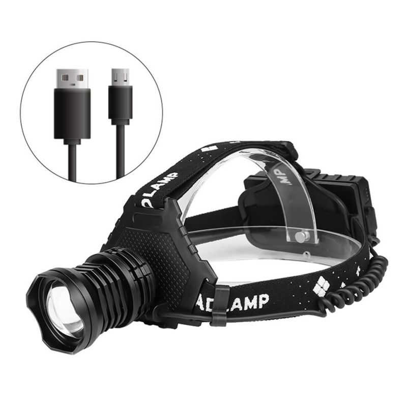 Meiststärkste XHP70 LED-Scheinwerfer 8000LM-Kopflampe USB-Wiederaufladbare Scheinwerfer Wasserdicht Zoom Angellicht Verwenden Sie 18650 Batterie