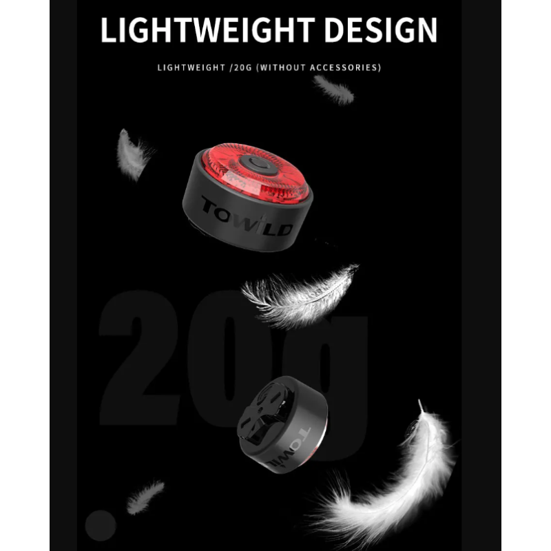 TOWILD TL03 Fahrrad Smart Auto Brake Sensing Light LED Fahrradrücklicht Fahrradrücklicht Warnfahrradrücklicht