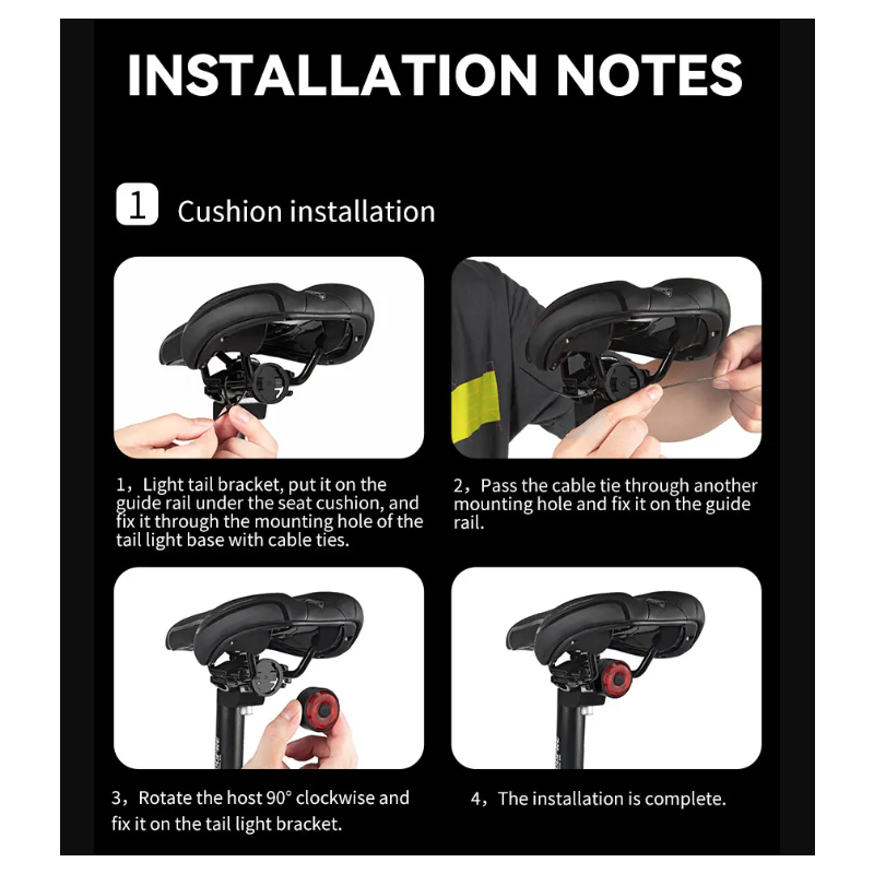 TOWILD TL03 Fahrrad Smart Auto Brake Sensing Light LED Fahrradrücklicht Fahrradrücklicht Warnfahrradrücklicht