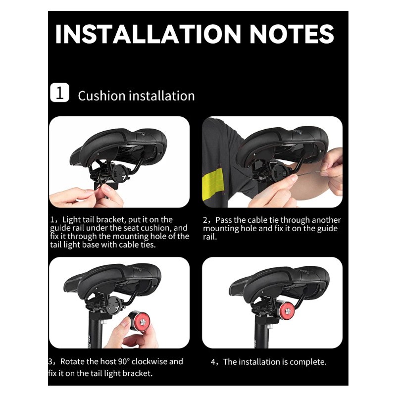 TOWILD TL05 Rücklicht Fahrrad Smart Auto Brake Sensing Light IPX6 Wasserdichtes USB-Lade-LED-Fahrradlicht Warnrücklicht