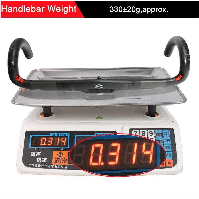 TOSEEK Vollcarbon-Lenker 400?440 mm, 31,8 mm, Rennrad-Lenker, gewindelos, integrierter Rennsport, Drop-Bikes, Bar, Fahrradzubehör