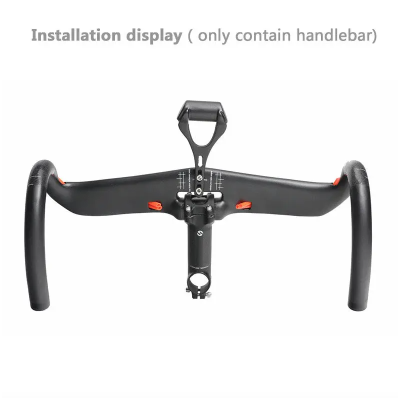 TOSEEK Vollcarbon-Lenker 400?440 mm, 31,8 mm, Rennrad-Lenker, gewindelos, integrierter Rennsport, Drop-Bikes, Bar, Fahrradzubehör