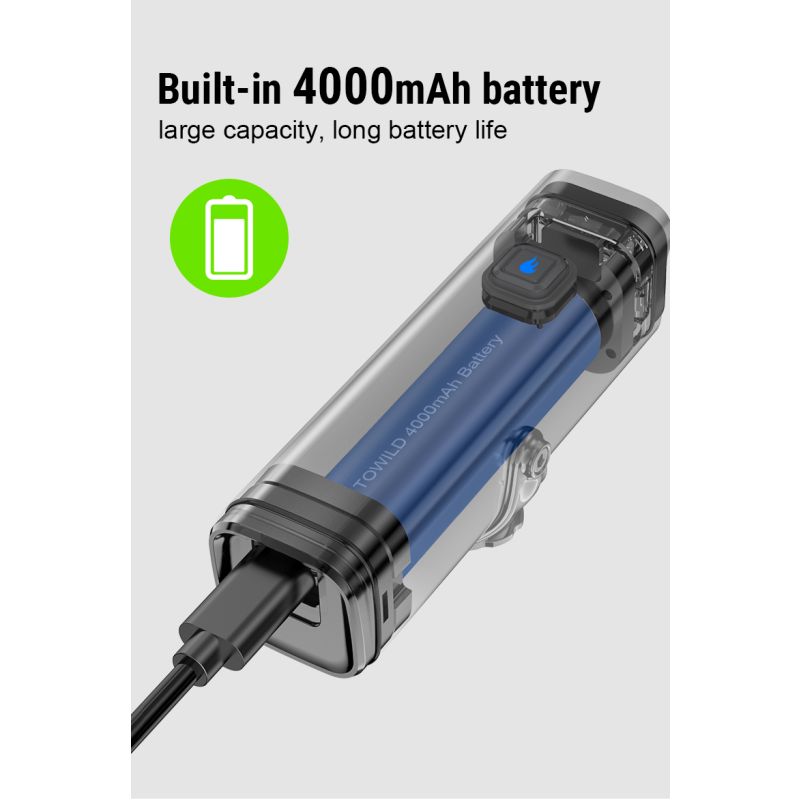 TOWILD CL1200 1200LM Fahrradlicht Frontlampe USB Wiederaufladbare LED 21700 4000mAh Fahrradlicht Wasserdichter Fahrradscheinwerfer