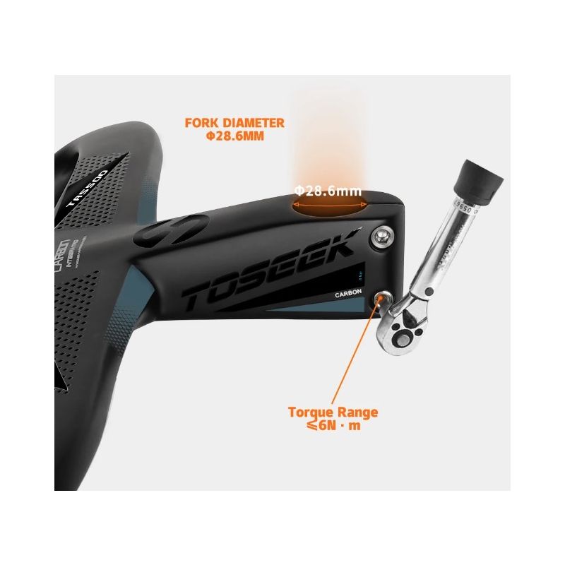 TOSEEK TR5500 Rennrad Vollcarbon Vorbau Integrierter Fahrradlenker Ultraleicht 28,6 mm Fahrradteile Zubehör