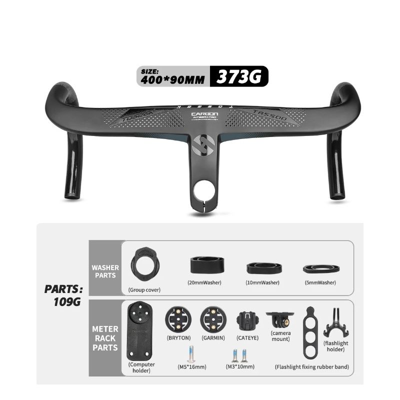 TOSEEK TR5500 Rennrad Vollcarbon Vorbau Integrierter Fahrradlenker Ultraleicht 28,6 mm Fahrradteile Zubehör