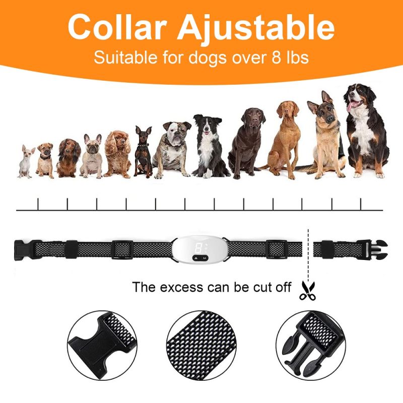 Automatisches Anti-Bell-Hundehalsband, wiederaufladbarer Bark-Stopper, effektiver Stopp des Bellens, wasserdichtes IP67-Halsband für Hunde