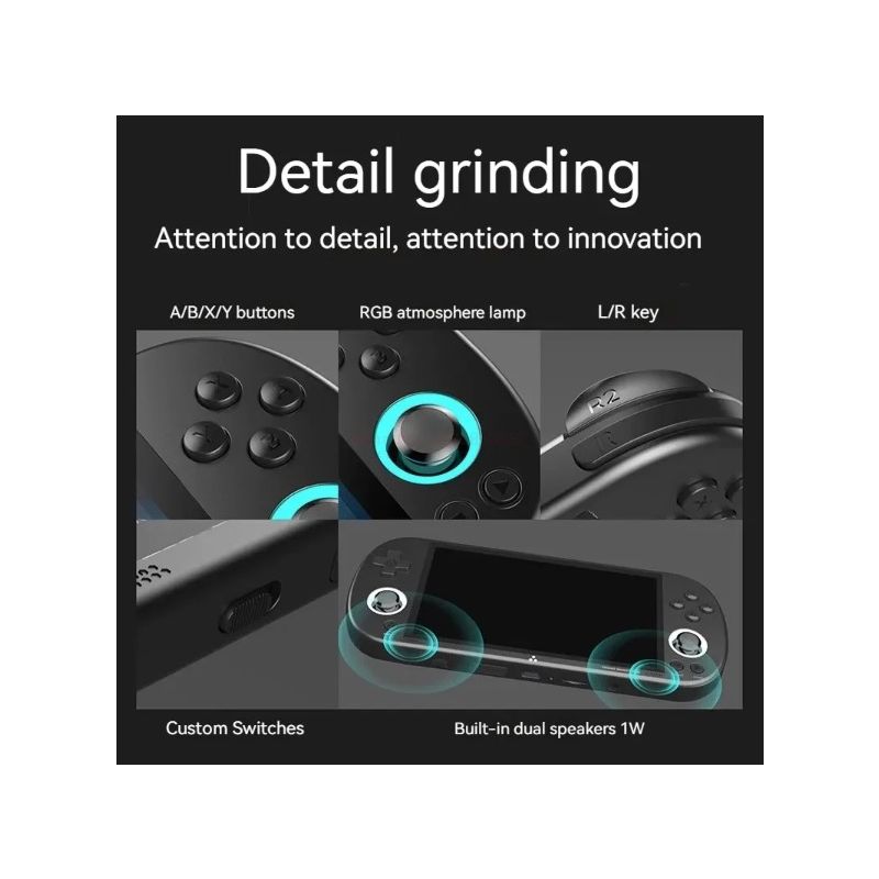 Trimui Smart Pro Vintage Handheld-Spielekonsole Drahtlose Handheld-Gamer-Konsole Retro Arcade 4,96-Zoll-HD-IPS-Bildschirm-Spielekonsole