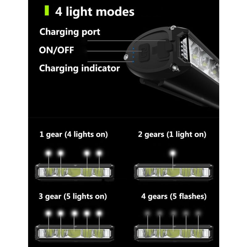 Fahrrad Licht Front LED 5200 Lumen Fahrrad Licht 8000 mAh Wasserdichte Taschenlampe USB Lade MTB Rennrad Lampe Zubehör