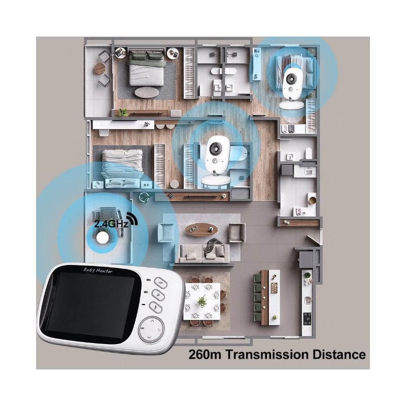 VB603 Video Baby Monitor 2.4G Mutter Kinder Zwei-Wege-Audio Nachtsicht Überwachungskameras