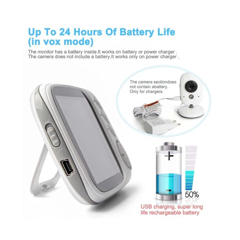 VB603 Video Baby Monitor 2.4G Mutter Kinder Zwei-Wege-Audio Nachtsicht Überwachungskameras