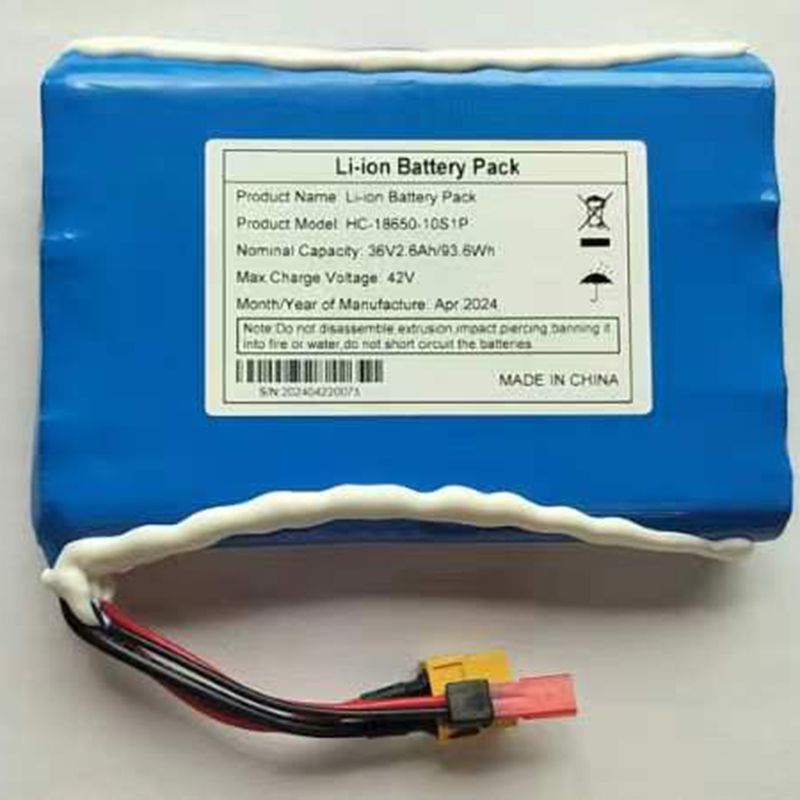 36V 10S1P Power-Akku 18650 Li-Ion-Akku Allrad-Skateboard-Akku mit kleiner Fischplatte