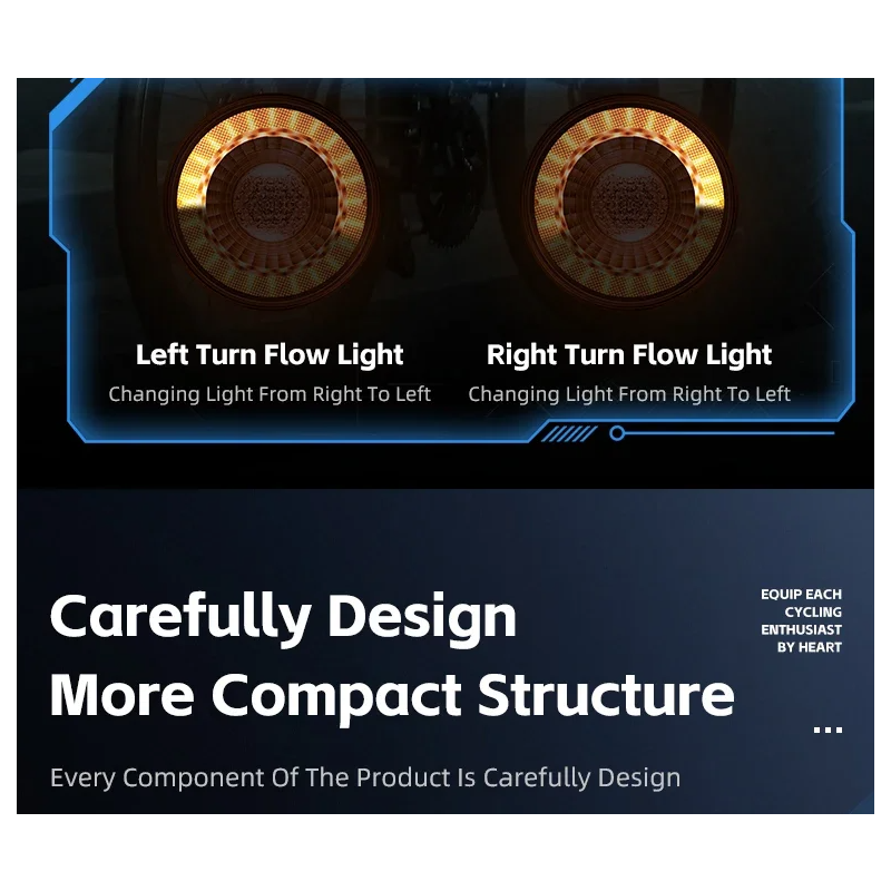 Vielseitiges Fahrrad-Rücklicht, wiederaufladbares intelligentes Bremslicht, kabellose Fernbedienung, Richtungslichter, bunter Blitz