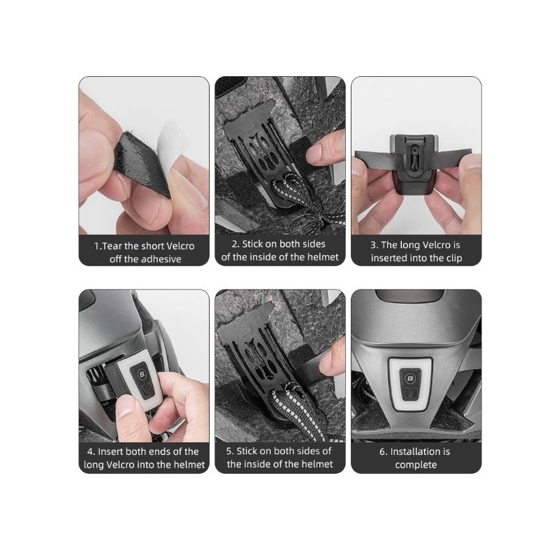 ROCKBROS Fahrradhelm, Radfahren, LED-Licht, wiederaufladbar, Fahrradhelm, Mountainbike, Rennrad, Helm, Sport, sicherer Hut