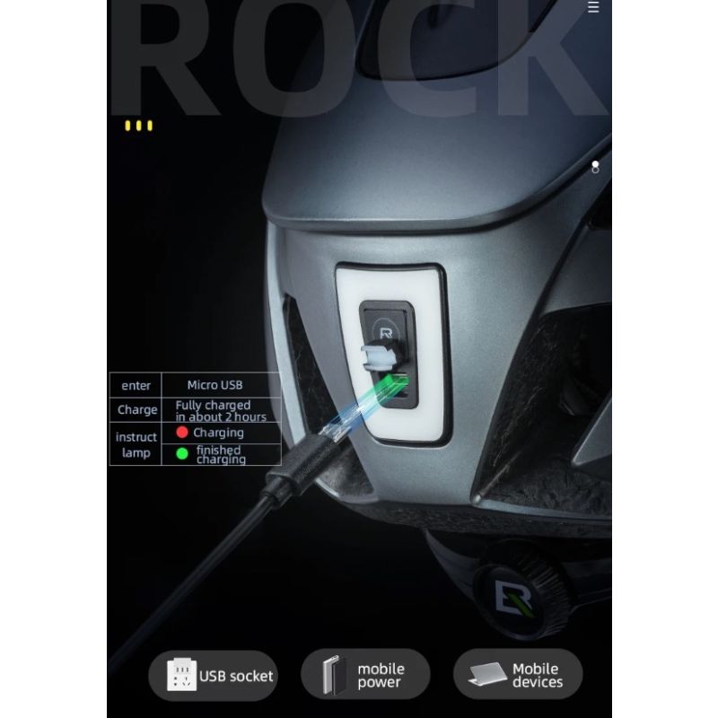 ROCKBROS Fahrradhelm, Radfahren, LED-Licht, wiederaufladbar, Fahrradhelm, Mountainbike, Rennrad, Helm, Sport, sicherer Hut