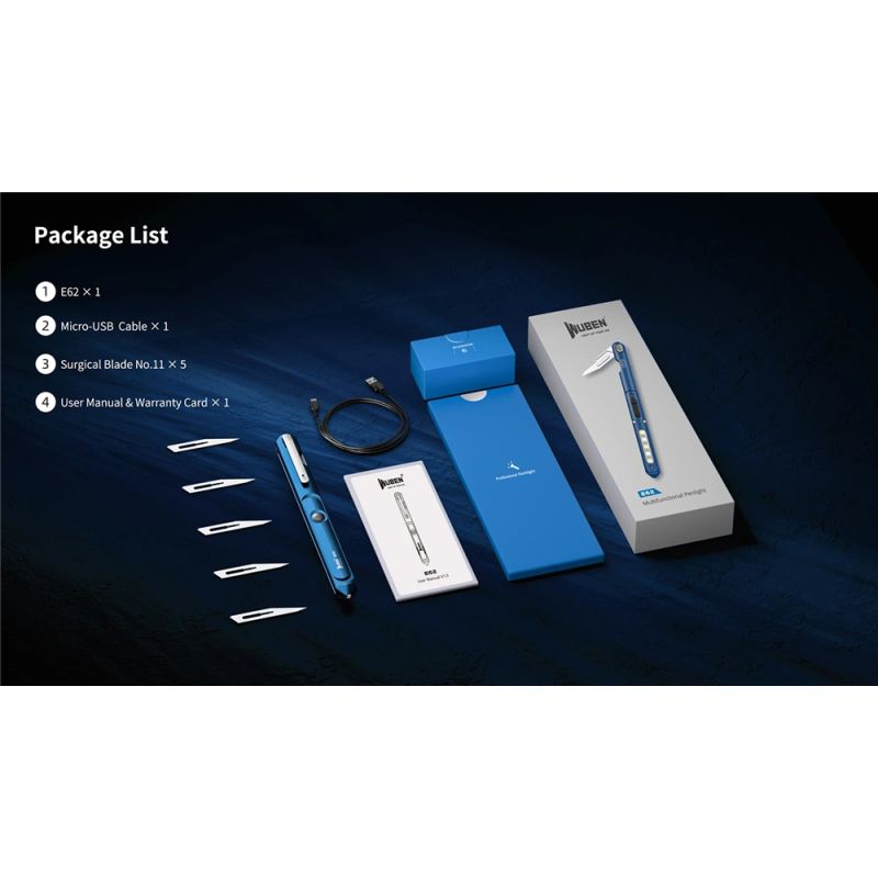 Wuben E62 Multifunktionales Stiftlicht - Bester EDC-LED-Stift mit Taschenlampe