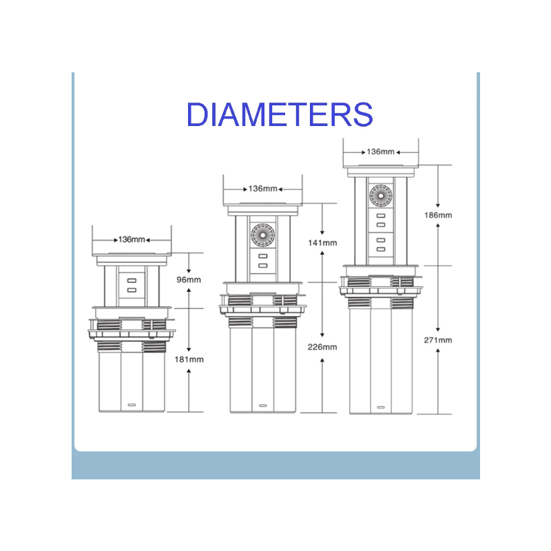 Elektrische Hebesteckdosen, versteckte, motorisierte Pop-up-Versenksteckdose auf dem Tisch mit kabelloser USB-Aufladung, EU-Standard