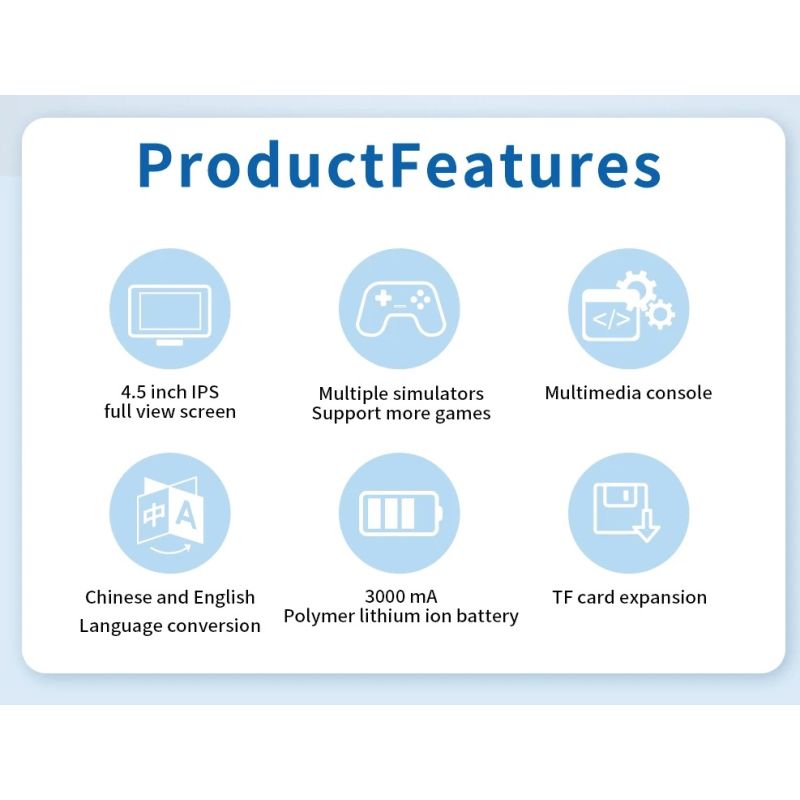 POWKIDDY X39pro 4,3-Zoll-IPS-Bildschirm Handheld-Videospielkonsole X39 Retro-Spiel PS1 unterstützt kabelgebundene Controller