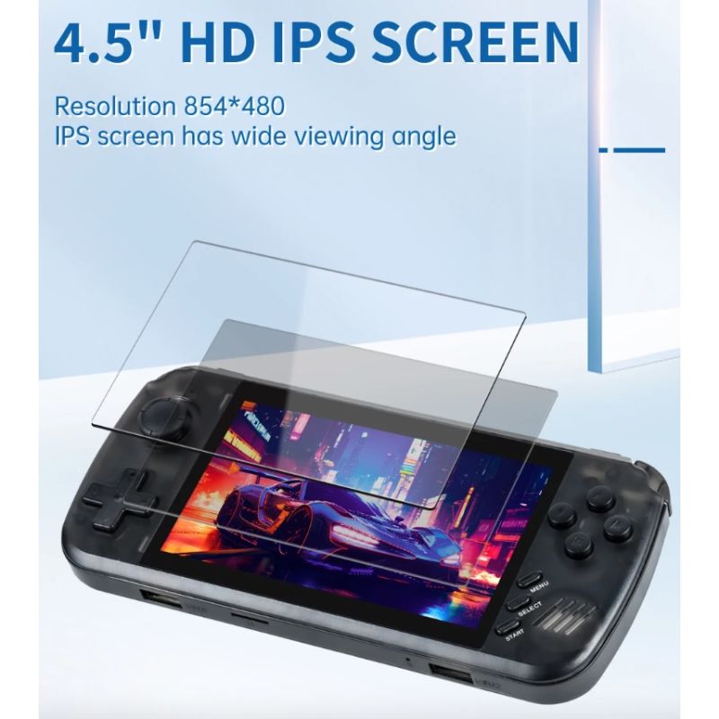 POWKIDDY X39pro 4,3-Zoll-IPS-Bildschirm Handheld-Videospielkonsole X39 Retro-Spiel PS1 unterstützt kabelgebundene Controller