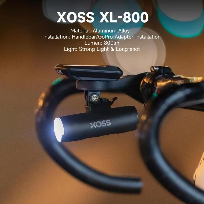 XOSS Fahrradlicht Scheinwerfer 800Lm wasserdichte USB wiederaufladbare MTB Frontlampe Scheinwerfer Fahrrad-Taschenlampe