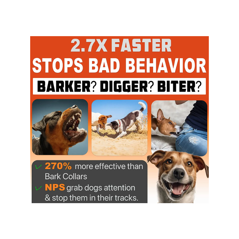 Ultraschall-Hundeabwehrgerät, wiederaufladbares Anti-Bell-Abschreckungsgerät für Hunde mit LED-Taschenlampe