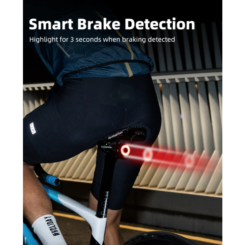 XOSS XR Pro Fahrradrücklicht Smart Auto Brake Sensing Rücklicht LED Aufladen Wasserdichtes Fahrradrücklicht Fahrradzubehör
