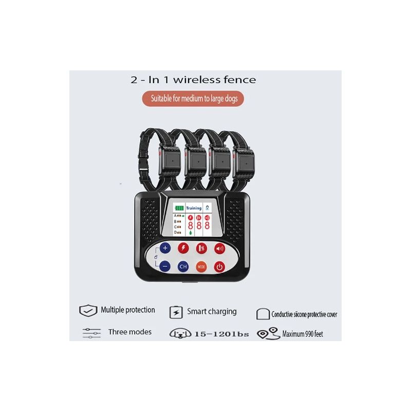 Pet Drahtlose Elektronische Zaun Smart Hund Training Gerät Anti-Verloren Und Anti-Bell Elektrische Schock Colla