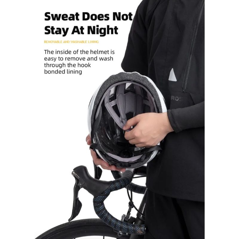 ROCKBROS Fahrradhelm, LED-Rücklicht, wiederaufladbar, intergral geformter Fahrradhelm, MTB, Rennradhelm, Sport, sicherer Hut, Helm