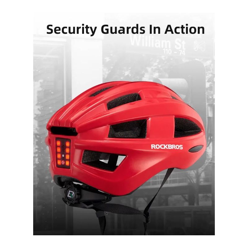 ROCKBROS Fahrradhelm, LED-Rücklicht, wiederaufladbar, intergral geformter Fahrradhelm, MTB, Rennradhelm, Sport, sicherer Hut, Helm