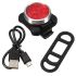 USB wiederaufladbare Fahrradleuchte HJ-030 3 LED 4 Modi Wasserdichte weiß / rotes Fahrradfrontlicht