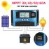 MPPT Solarladeregler 30/40/50/60/100A Solarregler Solarpanel Batterieregler Dual USB 5V LCD Display