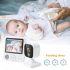 AMB900 2,8 Zoll Video-Babyphone 720P mit 4-fachem Zoom, Babykamera, Gegensprechanlage, Babyphone, Nachtsicht, IPS-Bildschirm, Babe Nanny Monitor
