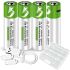 4pcs AA Battery AA Batteries, USB/Type-C AA Rechargeable Battery