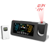 Projektionsuhr Wand Digital Alarm Elektronische Wetterstation Drahtloses Außenthermometer Wettervorhersage Luftfeuchtigkeit Barometer