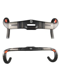 TOSEEK Vollcarbon-Lenker 400?440 mm, 31,8 mm, Rennrad-Lenker, gewindelos, integrierter Rennsport, Drop-Bikes, Bar, Fahrradzubehör