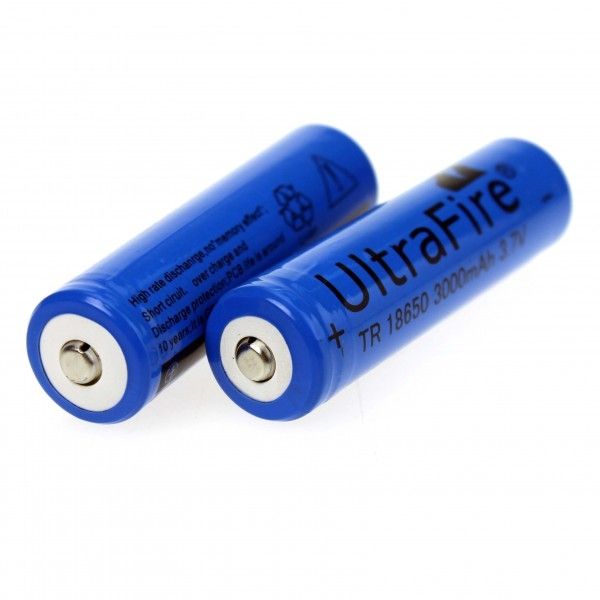 Ultrafire TR 3000mAh 3.7V 18650 Li-ion Hochkapazitäts-Schnelllade-Akku-Paar für Taschenlampen und E-Zigaretten