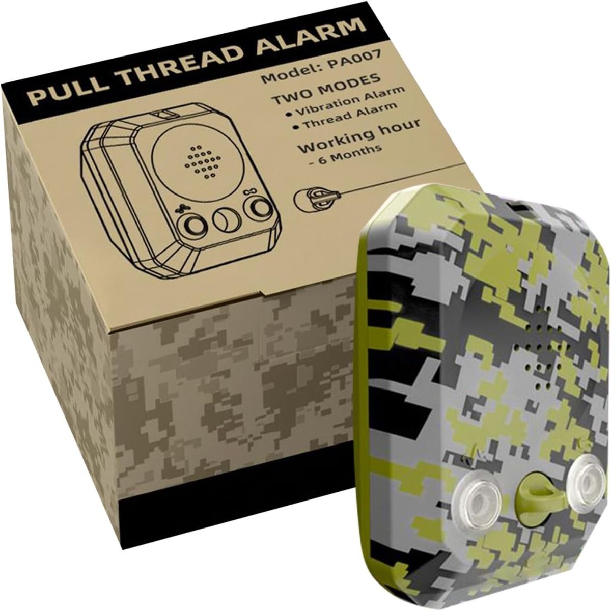 120 dB Perimeter-Alarm - wasserdichte Außentrip-Sicherheitssirene, Camping-Überlebens-Sicherheitsgerät, Wildnisschutz-Gadget, Notfall-Alarm | Reise-Trip-Alarm für Jagd- und Grundstücks-Nachtverteidigung