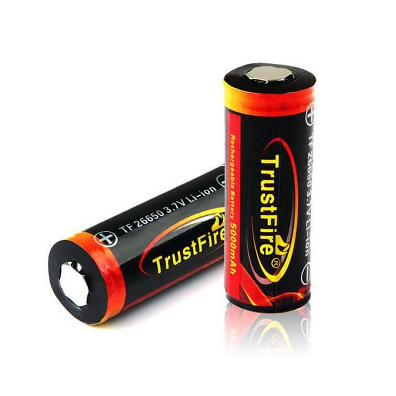 TrustFire TF 26650 3,7V 5000mAh Geschützter wiederaufladbarer Li-Ionen-Akku Langlebige umweltfreundliche Stromversorgungslösung